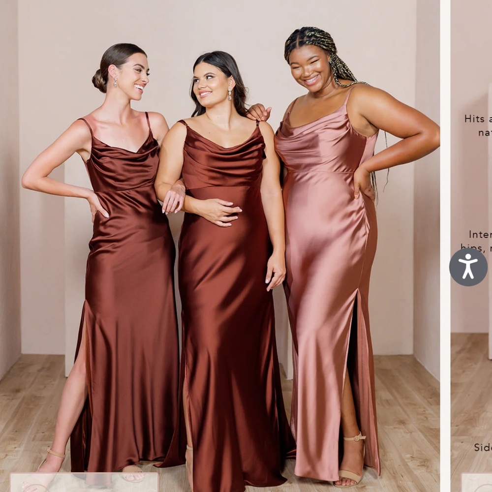Revelry Strapless Satin Dress in Desert Rose